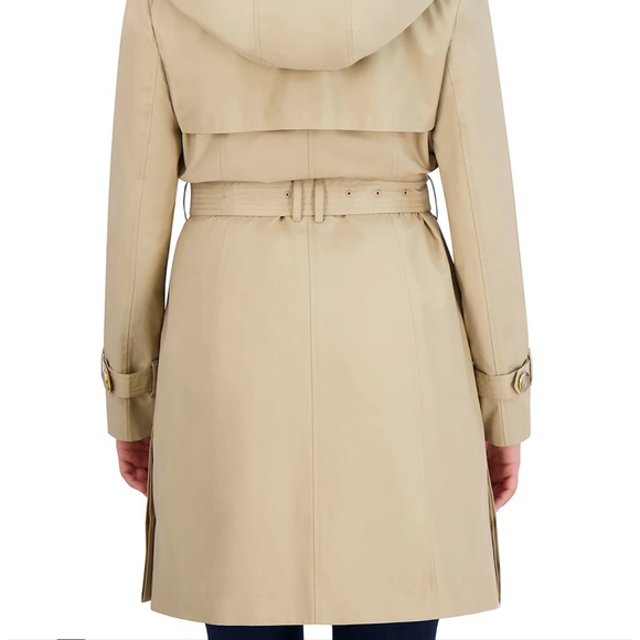 Cole Haan Signature Hooded Trench Coat in Khaki - Picture 7 of 9